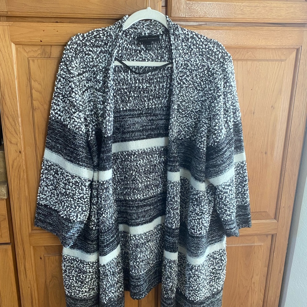 Super Soft Striped Lane Bryant Cardigan 26/28